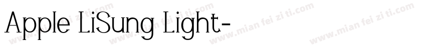 Apple LiSung Light字体转换
